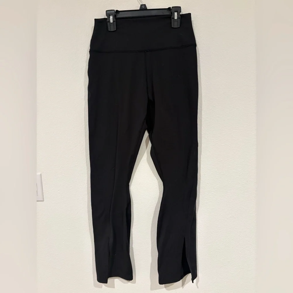 Spiritual Gangster Black Yoga Pants with split hem - Picture 2 of 3